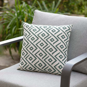 Bramblecrest Square Scatter Cushion, 45 x 45cm - Green Geometric image 2