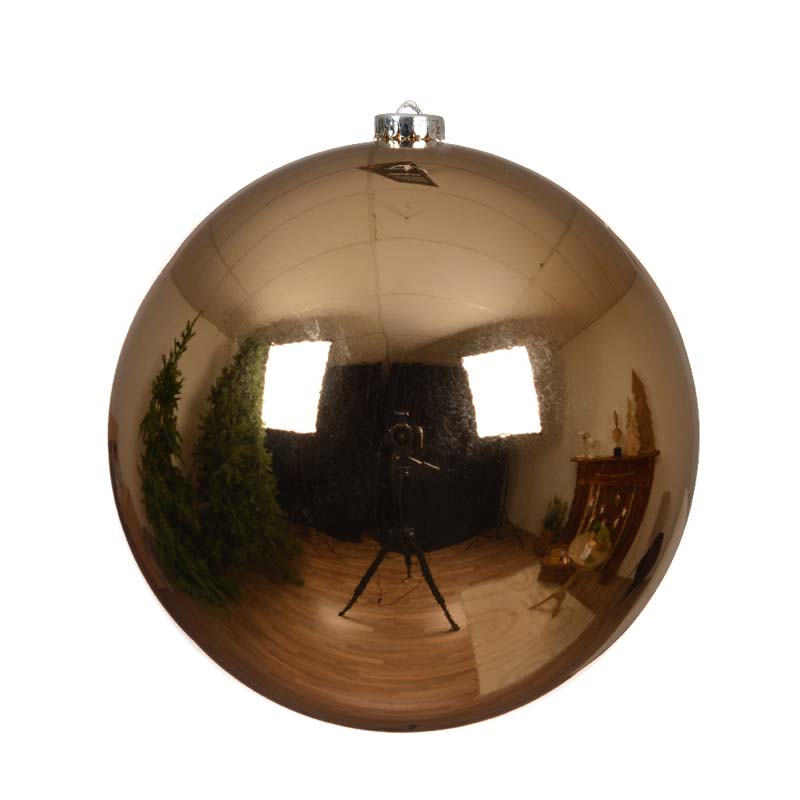 Decoris Large Shatterproof Bauble in Pecan Brown image 0