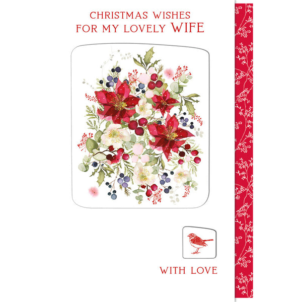 Nigel Quiney Poinsettia Wife Christmas Card image 0