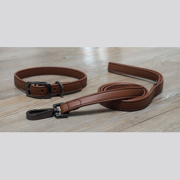 Zoon Luxe Leather Tan WalkAbout Collar image 1