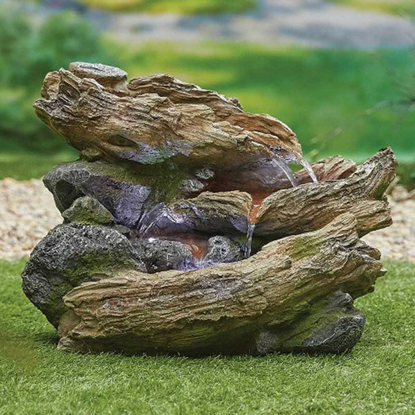 Easy Fountain Bubbling Brook Water Feature with LED Lights image 0