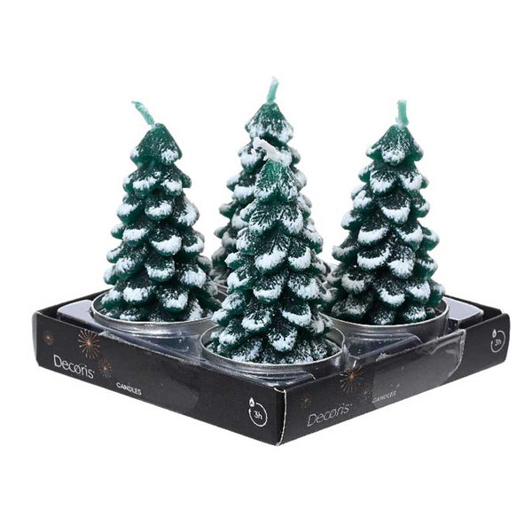 Decoris Tree Tealights - Pack of 4 (Assorted Designs) image 2