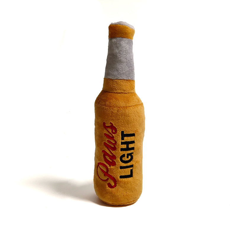 CatwalkDog Paws Light Beer Bottle Plush Dog Toy image 0