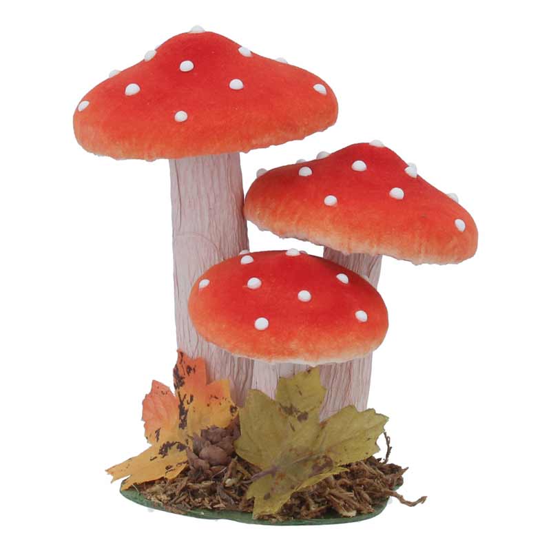 Gisela Graham Red Triple Toadstool image 0