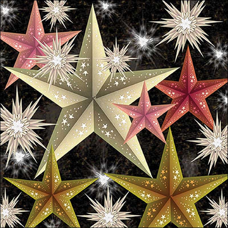 Ambiente Paper Napkins - Luminous Stars (Pack of 20) image 0