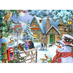 House Of Puzzles Snowman's View 1000 Piece Jigsaw Puzzle image 0