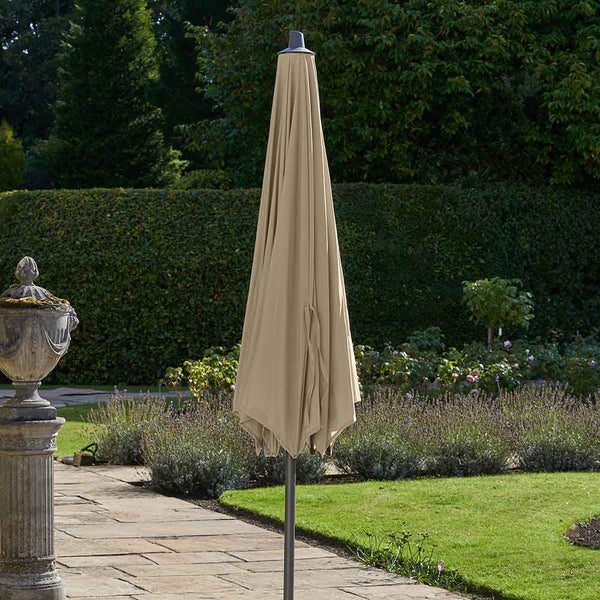 Platinum Riva 3m Round Crank & Tilt Parasol – Champagne (Ivory) image 4