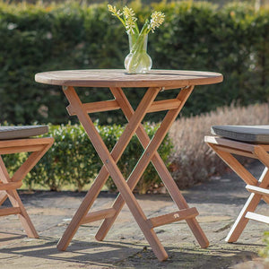 Bramblecrest Richmond Folding Bistro Set with Eco Taupe Cushions image 1