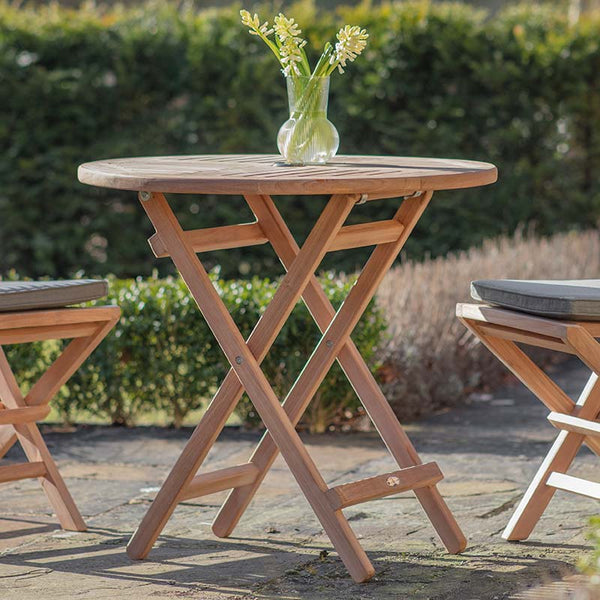 Bramblecrest Richmond Folding Bistro Set with Eco Taupe Cushions image 1