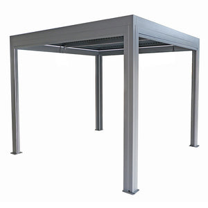 Supremo Belfort Grey Square Pergola with Curtains & LEDs (3m x 3m) image 14