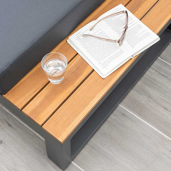 LIFE Soho Corner Sofa Set in Lava with All Weather Carbon Cushions image 4