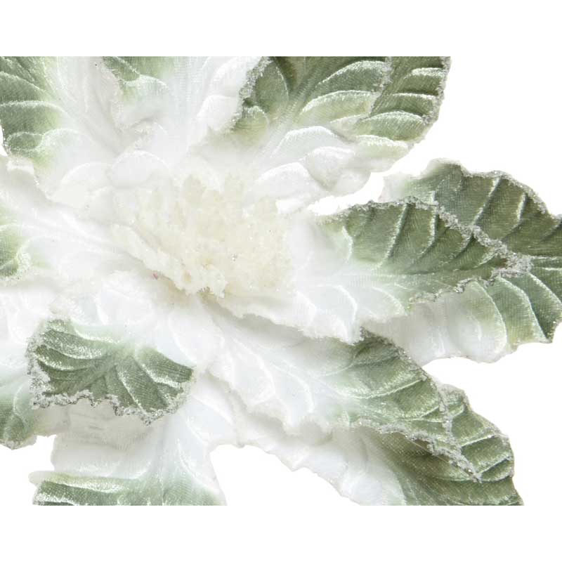 Everlands Green Velvet Poinsettia Clip (Assorted Designs) image 0