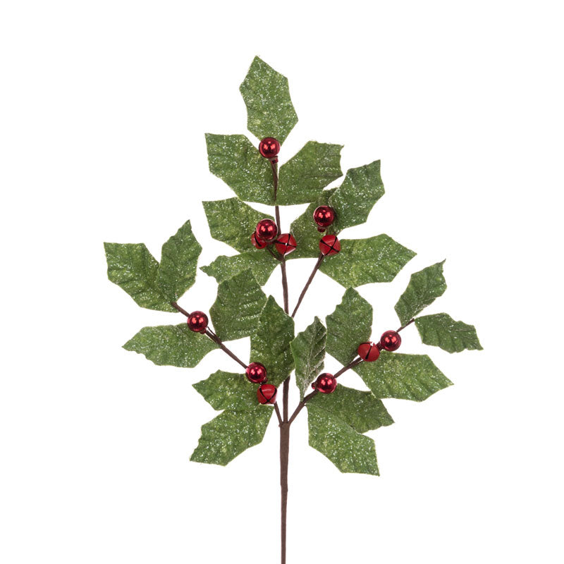 Floralsilk Bells &amp; Bauble Leaf Spray (64cm) image 0
