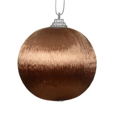 Decoris Foam Bauble with Pecan Brown Fabric image 0