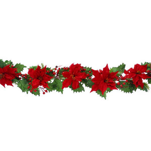 Festive Poinsettia Garland image 0