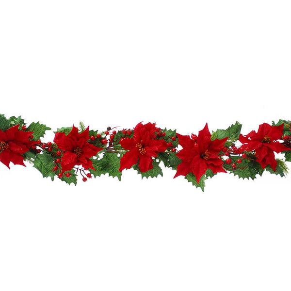 Festive Poinsettia Garland image 0