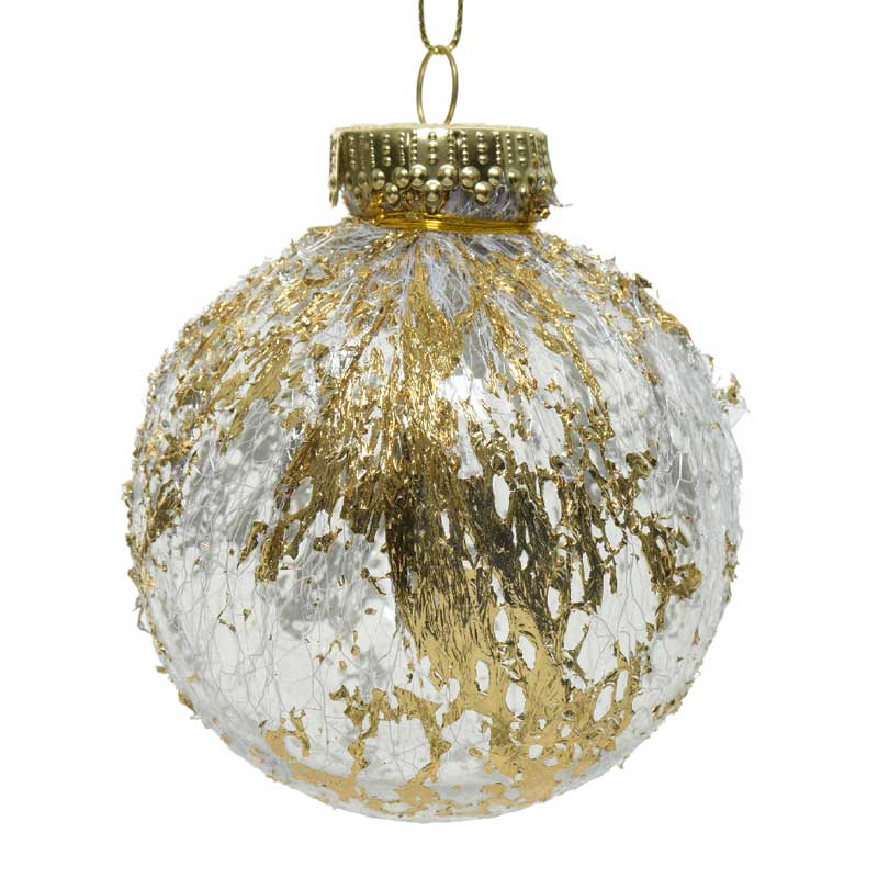 Decoris Shatterproof Bauble with Gold Lace image 0
