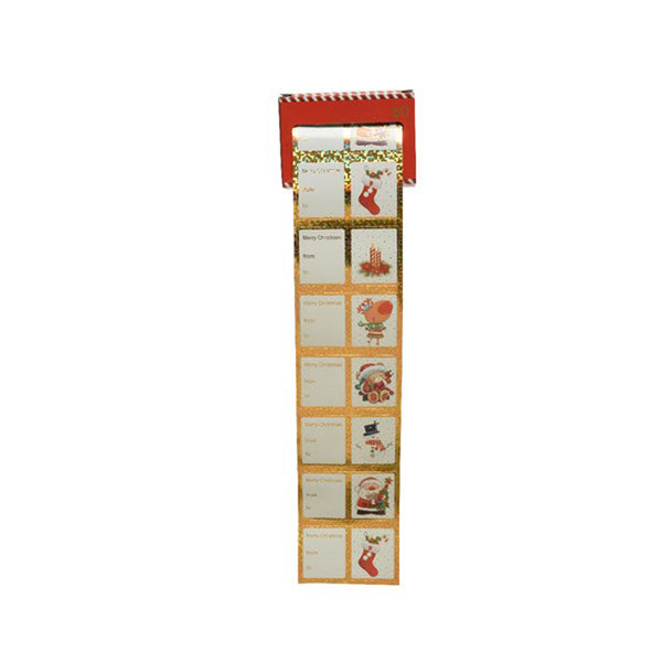 60 Adhesive Christmas Labels with 6 Different Designs image 0