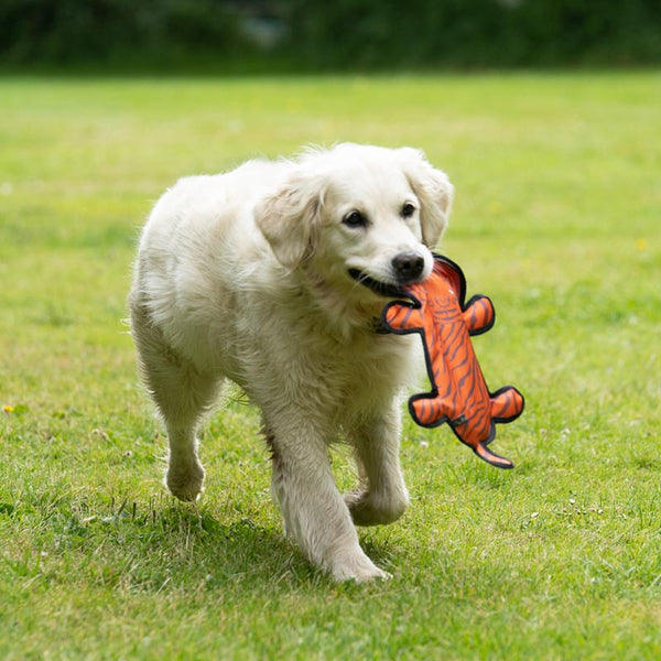 Petface Multi-Squeak Tiger Dog Toy image 3