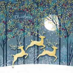 Ling Design Luxury Christmas Cards - Leaping Through Snow (Pack of 5) image 0