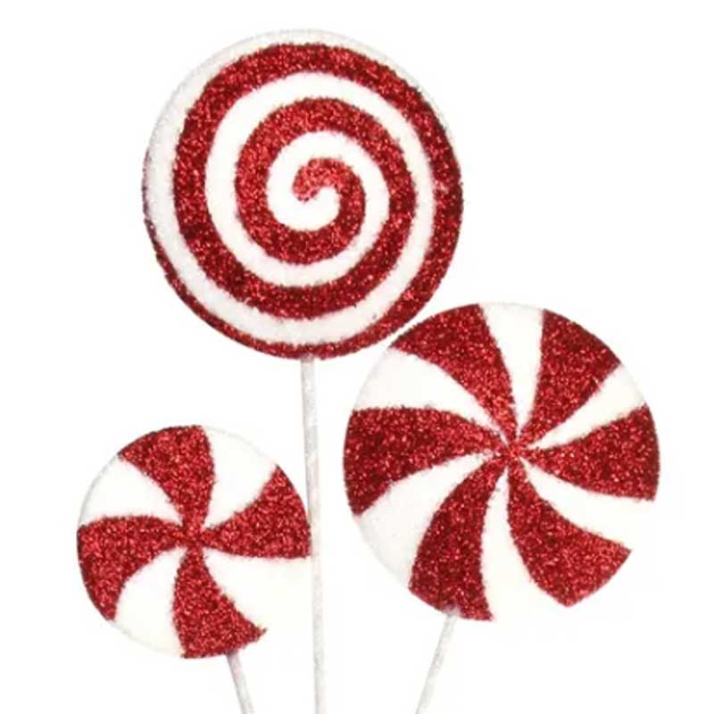 Red & White Candyland Wheel Spray image 0