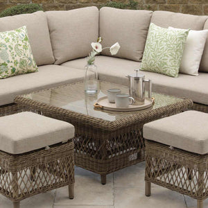 Bramblecrest RHS Rosemoor 6-Seater Mini Corner Sofa Set with Dual-Height Table image 1