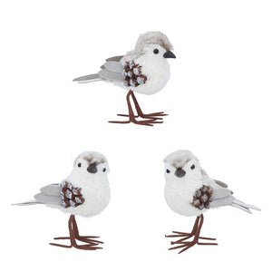 Gisela Graham White Bird with Cone (Assorted Designs) image 0