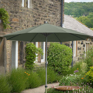 Platinum Riva 3.5m Round Crank Parasol – Olive image 0