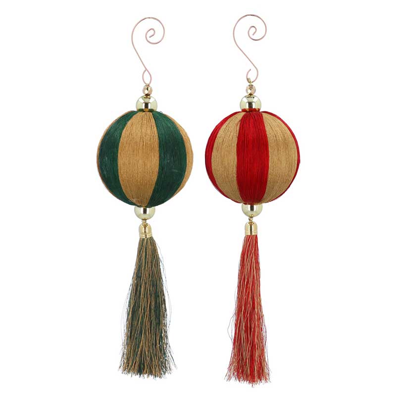 Gisela Graham Fabric Ball with Tassel (Assorted Designs) image 0