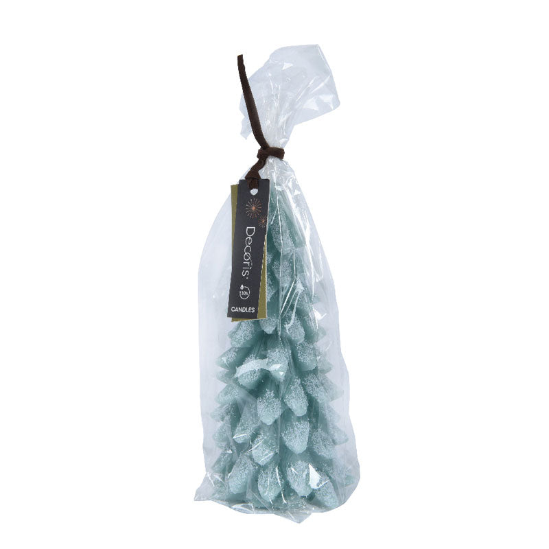 Decoris Green Snowy Tree Candle image 0