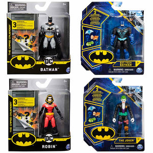 DC Comics BATMAN 4" Action Figure with 3 Mystery Accessories (Styles Vary) image 1