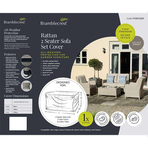 Bramblecrest Cover for Rattan Garden Lounge Set with 2 Seat Sofa and 2 Armchairs image 1