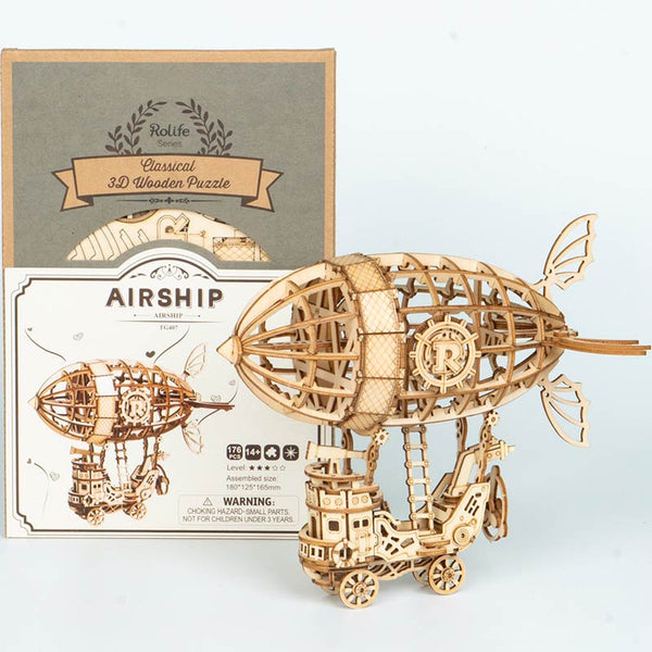 Robotime Airship DIY Wooden 3D Puzzle image 4