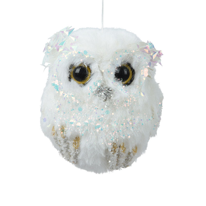 Decoris Hanging Owl with Glitter image 0