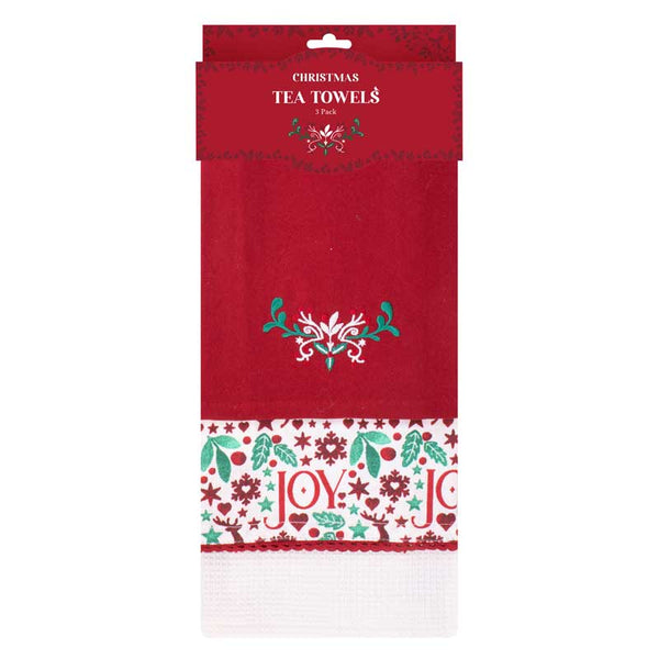 Christmas Joy Tea Towels (Pack of 3) image 0