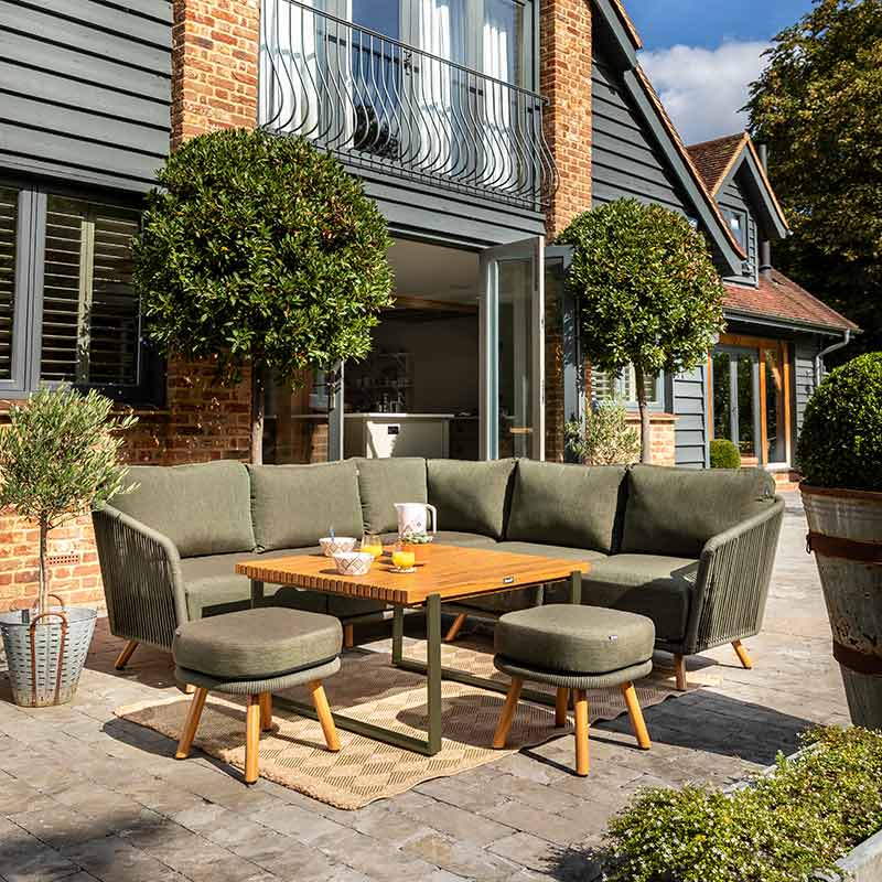 Hartman Eden Mini Corner Sofa Patio Set with Square Table image 0