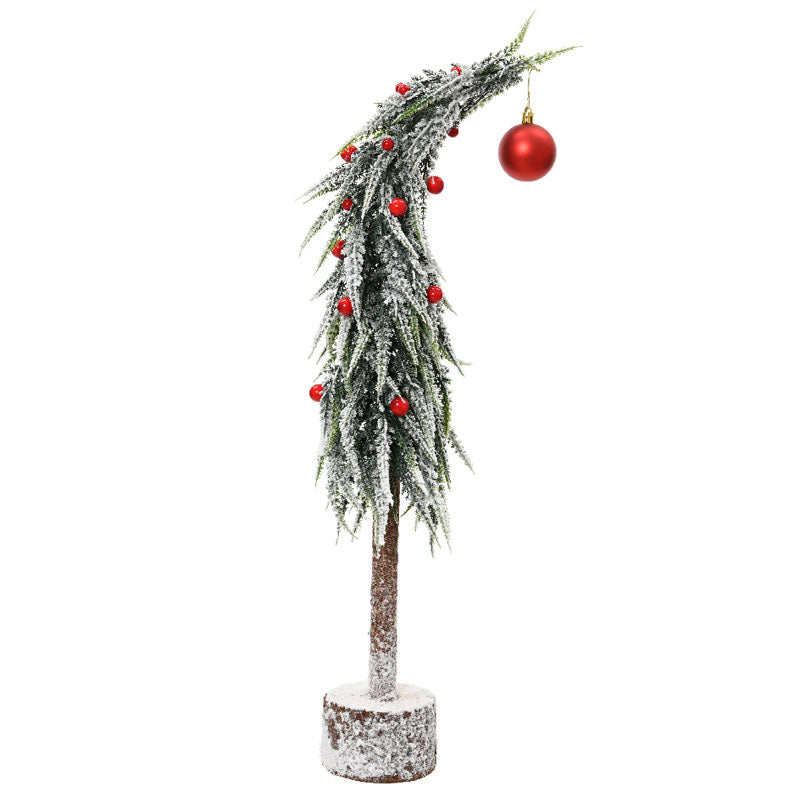 Everlands Mini Snowy Tree with Red Baubles image 0