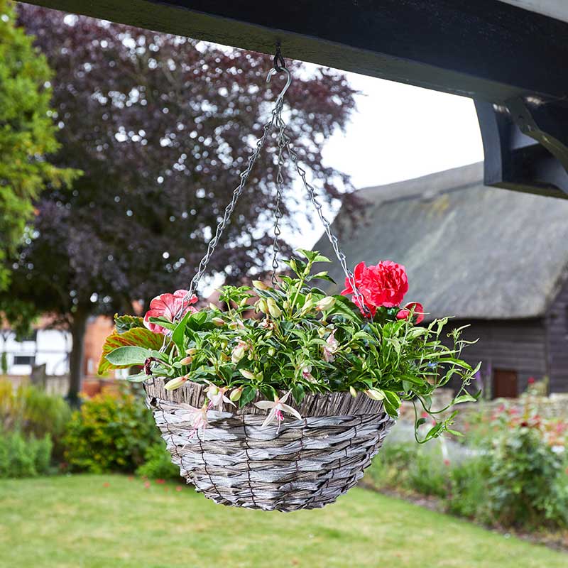 Smart Garden Raffina Faux Rattan Hanging Basket (35cm) image 0