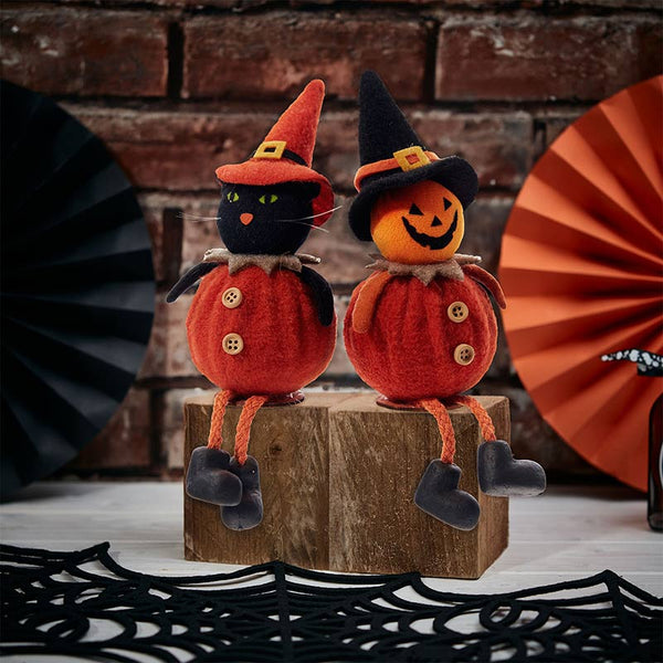 Halloween Shelf Sitter Fabric Cat or Pumpkin (Sold Separately) image 0