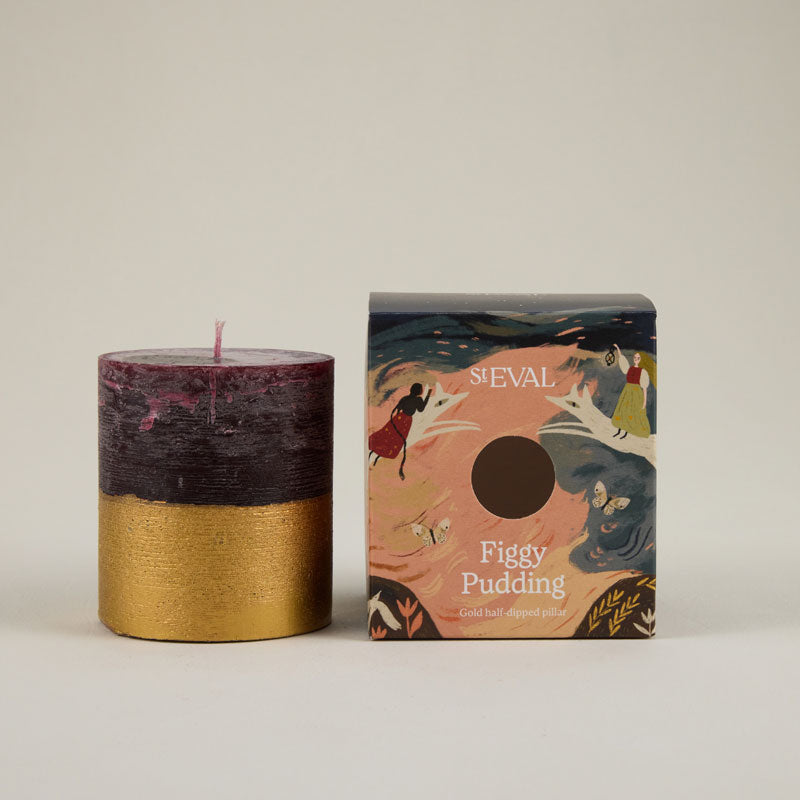 St Eval Figgy Pudding Gold Half Dipped Candle image 0