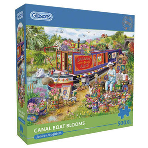 Gibsons Canal Boat Blooms 500XL Piece Puzzle image 2