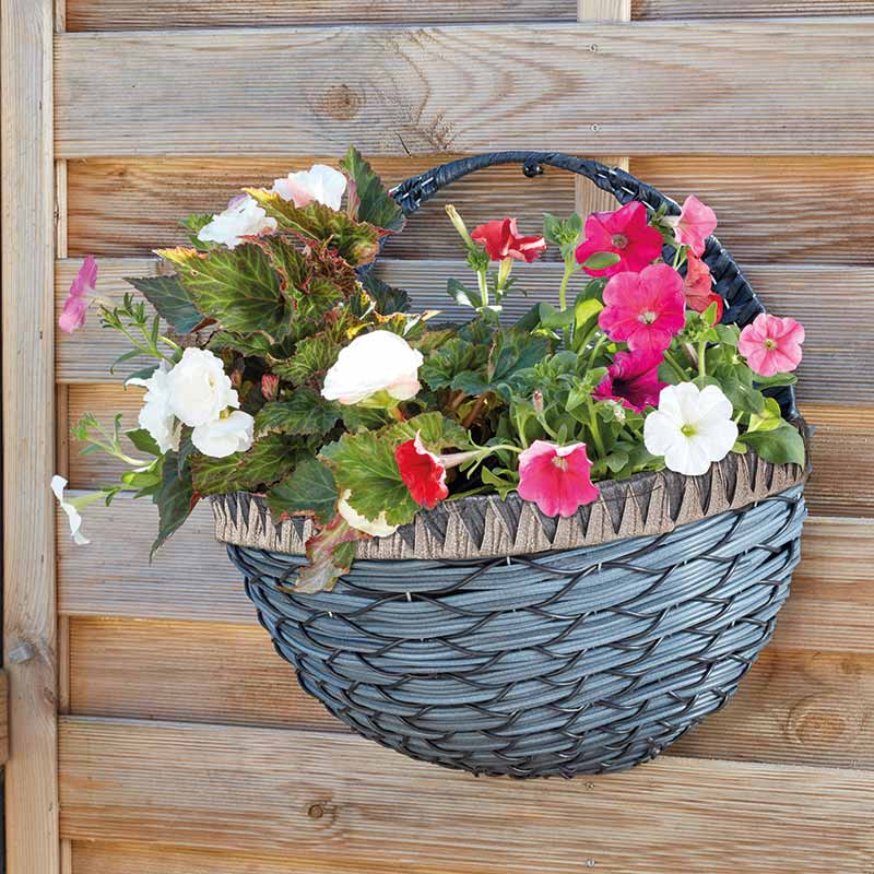 Smart Garden Tulsa Faux Rattan Wall Basket (16 inch) image 0