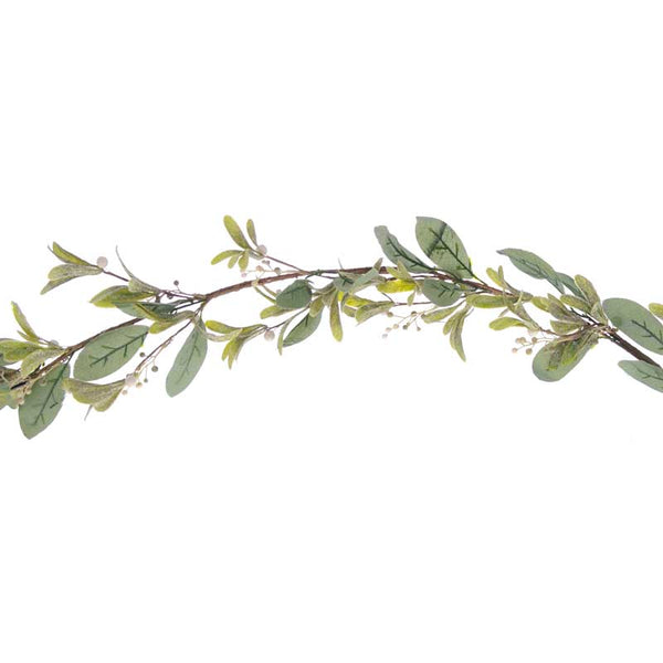 Festive Mistletoe Garland with White Berries image 0