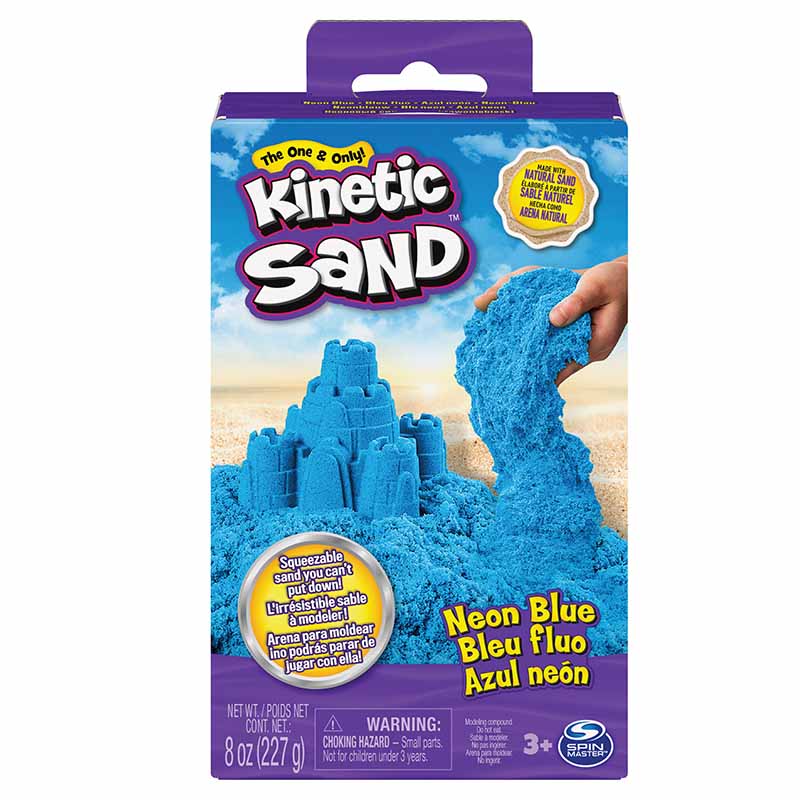 Kinetic Sand 8oz Neon Box (Variety of Colours - Style picked at random One Supplied) (Styles Vary) image 0