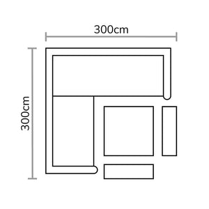 Bramblecrest Chedworth Square Reclining Fire Pit Set in Sandstone image 10