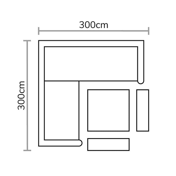 Bramblecrest Chedworth Square Reclining Fire Pit Set in Sandstone image 10