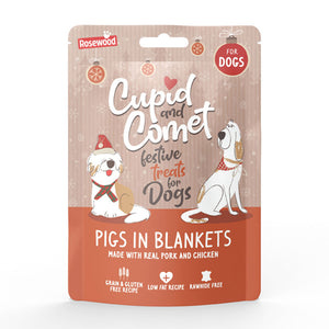 Cupid & Comet 'Pigs in Blankets' Festive Dog Treats image 0