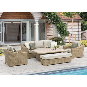 Bramblecrest Fairford 3-Seat Sofa Lounge Set in Walnut Rattan image 1