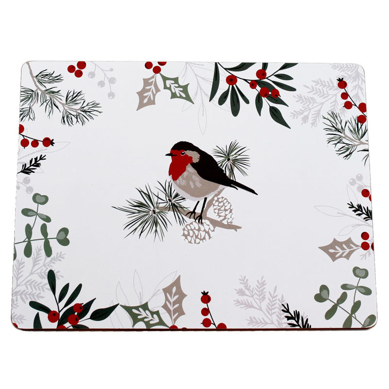 Peggy Wilkins Winter Hedgerow Cork Placemats (Pack of 4) image 0