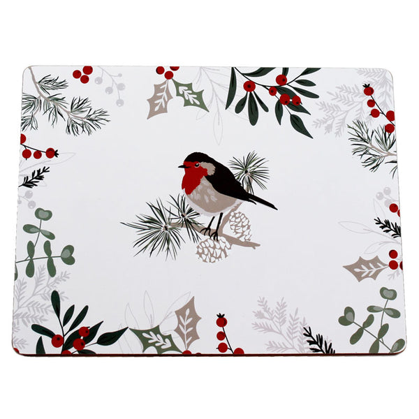 Peggy Wilkins Winter Hedgerow Cork Placemats (Pack of 4) image 0